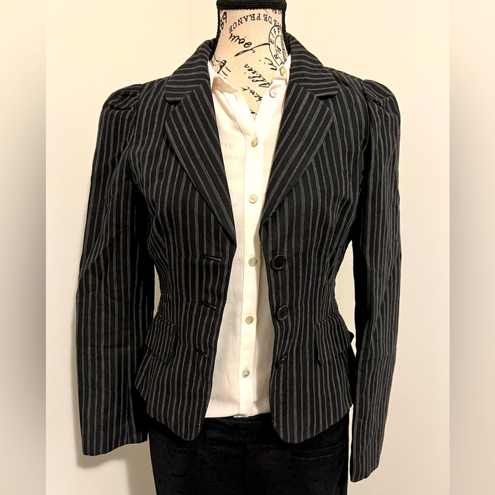 Women’s pin strip blazer
